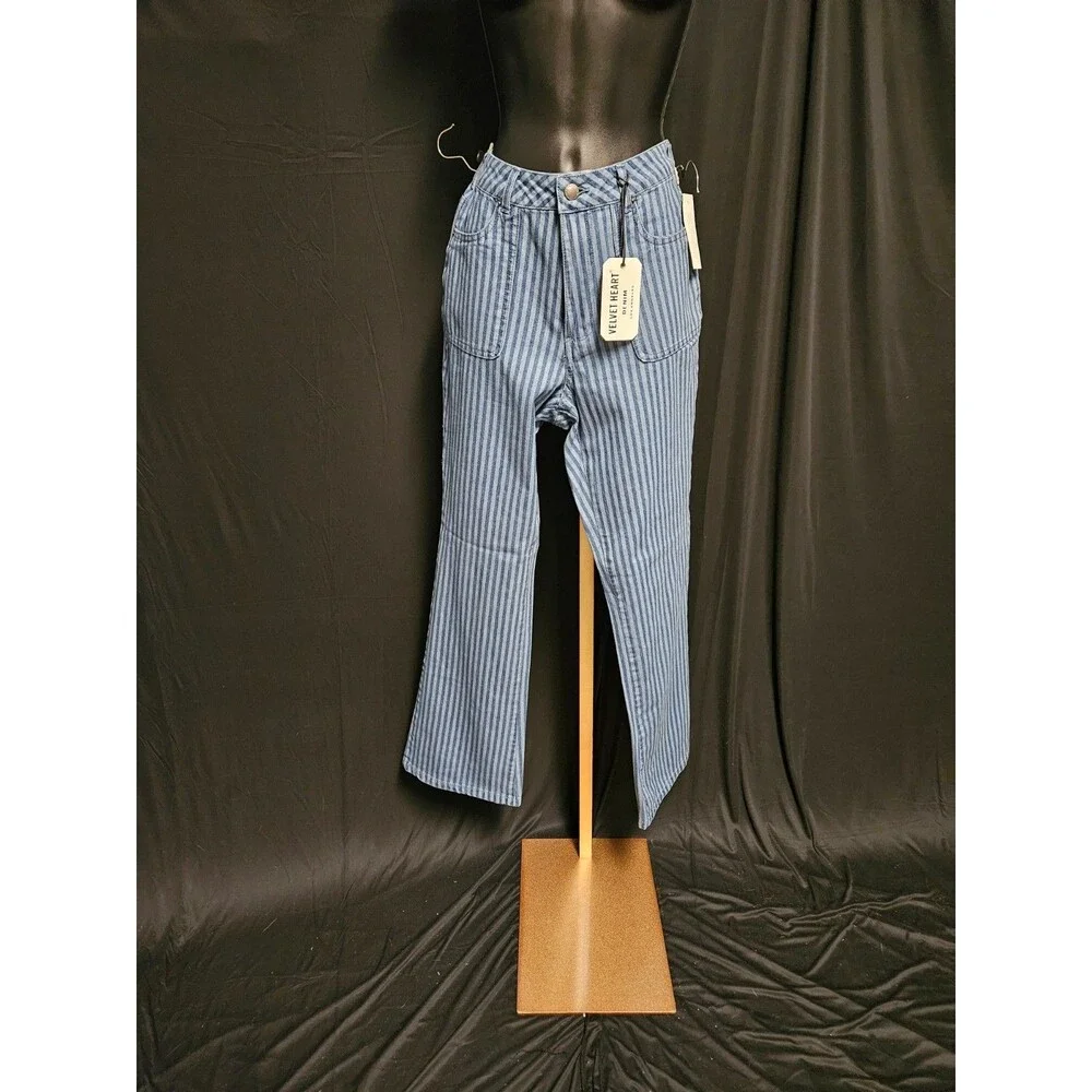 WOMEN'S SIZE 28W 31L VELVET HEART DENIM SLONE HIGH RISE FLARE JEAN - Picture 1 of 6